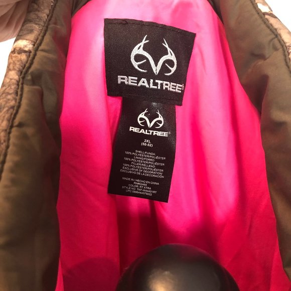 SOLD - RealTree Camo Jacket Pink Lining 2XL - Picture 2 of 10